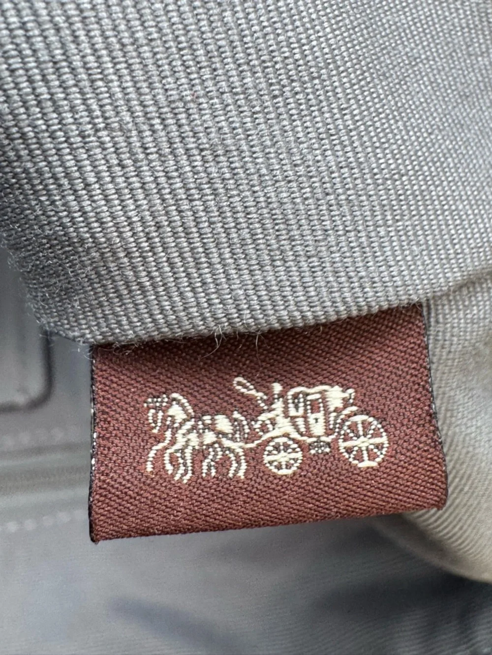 Coach Kacey Satchel grey pebble leather snake-embossed handle and strap EUC - Picture 16 of 17